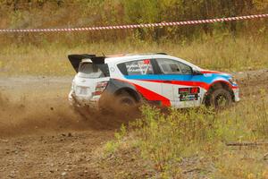 Pat Moro / Ole Holter Chevy Sonic comes through the spectator point on SS9, Arvon-Silver I.