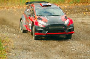 Dave Wallingford / Leanne Junnila Ford Fiesta comes through the spectator point on SS9, Arvon-Silver I.