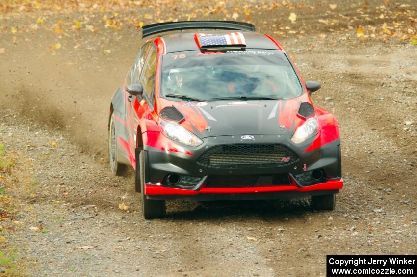 Dave Wallingford / Leanne Junnila Ford Fiesta comes through the spectator point on SS9, Arvon-Silver I.