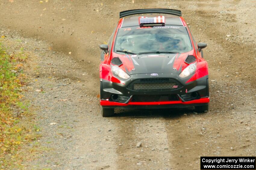 Dave Wallingford / Leanne Junnila Ford Fiesta comes through the spectator point on SS9, Arvon-Silver I.