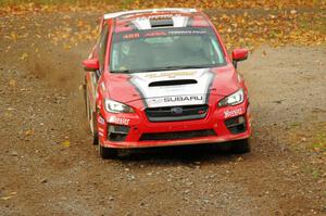 Matt Dickinson / Daniel Piker Subaru WRX STi comes through the spectator point on SS9, Arvon-Silver I.