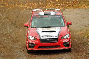 Matt Dickinson / Daniel Piker Subaru WRX STi comes through the spectator point on SS9, Arvon-Silver I.