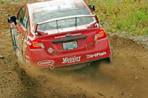 Matt Dickinson / Daniel Piker Subaru WRX STi comes through the spectator point on SS9, Arvon-Silver I.