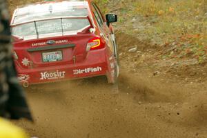 Matt Dickinson / Daniel Piker Subaru WRX STi comes through the spectator point on SS9, Arvon-Silver I.