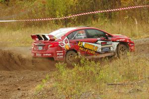 Matt Dickinson / Daniel Piker Subaru WRX STi comes through the spectator point on SS9, Arvon-Silver I.