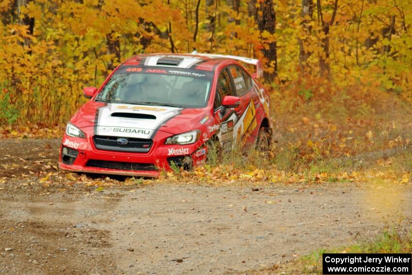 Matt Dickinson / Daniel Piker Subaru WRX STi comes through the spectator point on SS9, Arvon-Silver I.