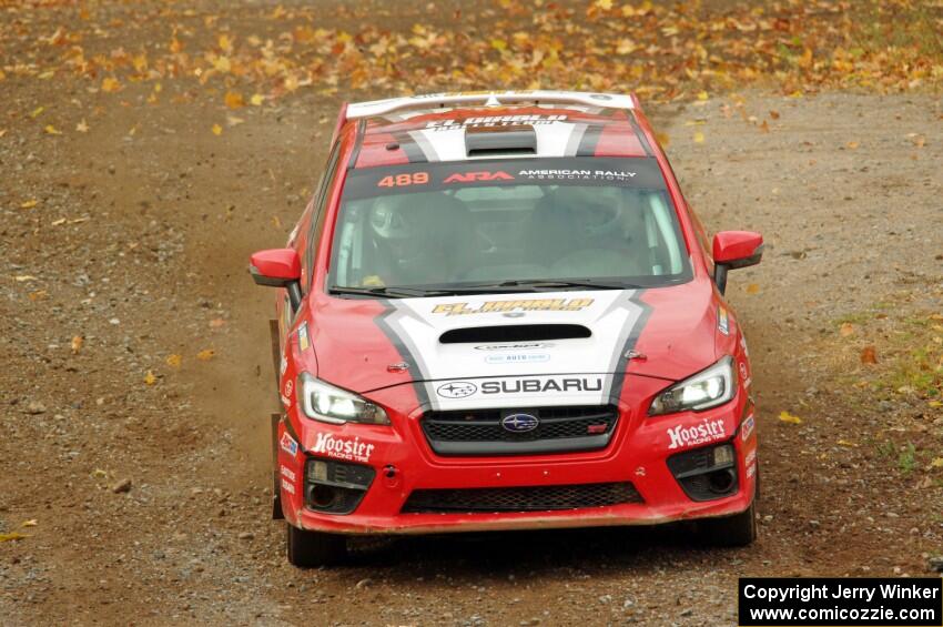 Matt Dickinson / Daniel Piker Subaru WRX STi comes through the spectator point on SS9, Arvon-Silver I.