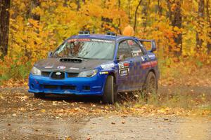 Zach Whitebread / Cameron Carr Subaru WRX STi comes through the spectator point on SS9, Arvon-Silver I.