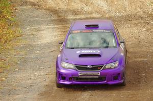 Matt Huuki / Addy Huuki Subaru WRX STi comes through the spectator point on SS9, Arvon-Silver I.