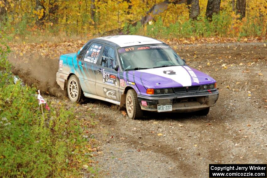 Michael Miller / Angelica Miller Mitsubishi Galant VR-4 comes through the spectator point on SS9, Arvon-Silver I.