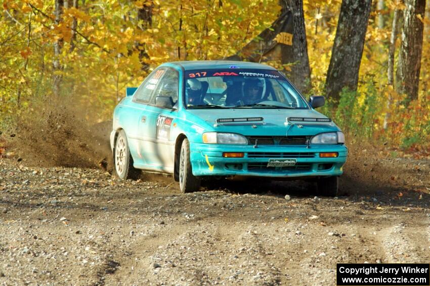 Kyle Turner / Kevin Turner Subaru Impreza comes through the spectator point on SS9, Arvon-Silver I.