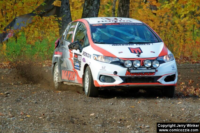 John Sharps / Gabriel Nieves Honda Fit comes through the spectator location on SS9, Arvon-Silver I.
