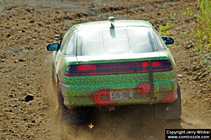 Eric Carlson / Camille Carlson Mitsubishi Eclipse comes through the spectator location on SS9, Arvon-Silver I.