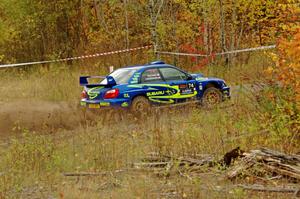 Ramana Lagemann / Nathalie Richard Subaru WRX STi comes through the spectator point on SS9, Arvon-Silver I.