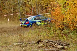 Ramana Lagemann / Nathalie Richard Subaru WRX STi comes through the spectator point on SS9, Arvon-Silver I.