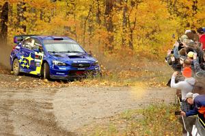 David Higgins / Craig Drew Subaru WRX STi comes through the spectator point on SS9, Arvon-Silver I.