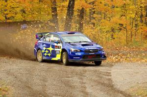 David Higgins / Craig Drew Subaru WRX STi comes through the spectator point on SS9, Arvon-Silver I.