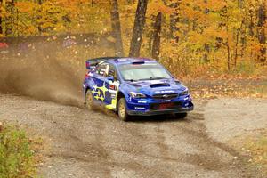 David Higgins / Craig Drew Subaru WRX STi comes through the spectator point on SS9, Arvon-Silver I.