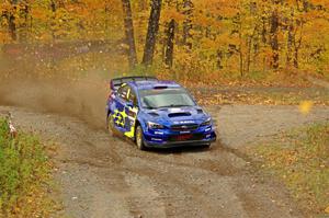 David Higgins / Craig Drew Subaru WRX STi comes through the spectator point on SS9, Arvon-Silver I.