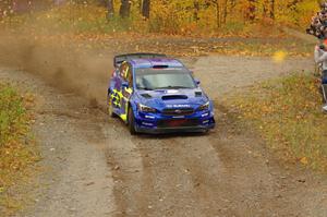 David Higgins / Craig Drew Subaru WRX STi comes through the spectator point on SS9, Arvon-Silver I.