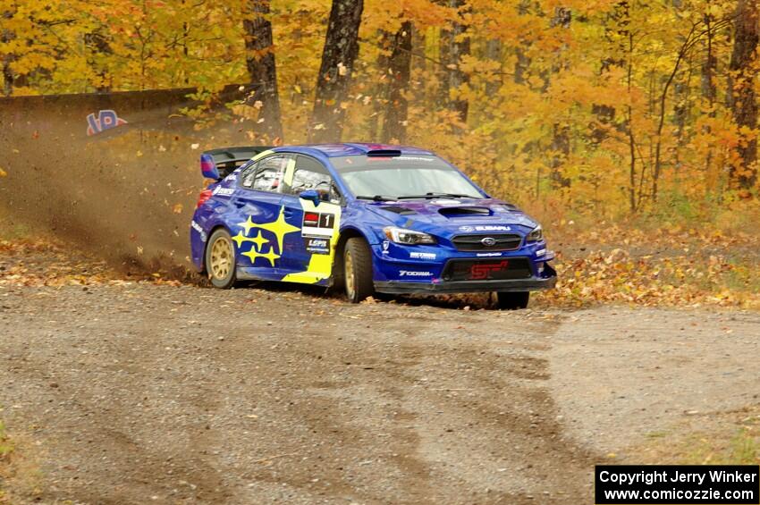 David Higgins / Craig Drew Subaru WRX STi comes through the spectator point on SS9, Arvon-Silver I.