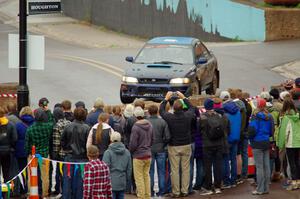 Jimmy Pelizzari / Kate Stevens Subaru Impreza on SS15, Lakeshore Drive.