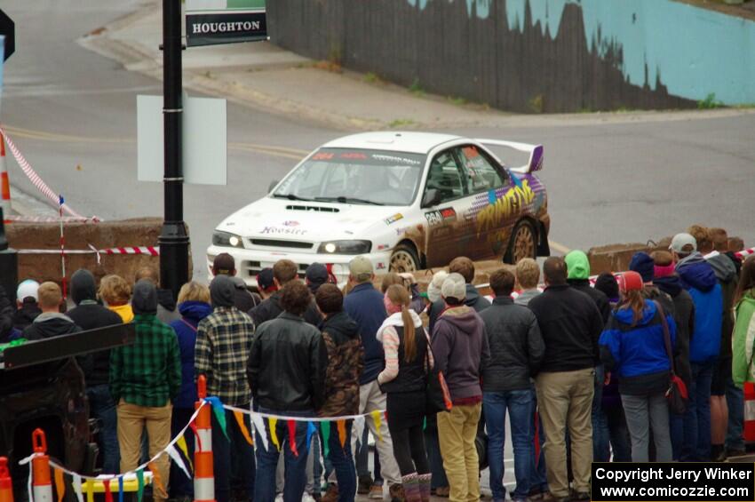 Blake Lind / Tricia Lind Subaru Impreza on SS15 (Lakeshore Drive).