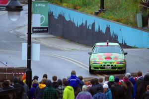 Eric Carlson / Camille Carlson Mitsubishi Eclipse on SS15, Lakeshore Drive.