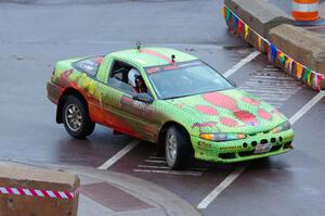 Eric Carlson / Camille Carlson Mitsubishi Eclipse on SS15, Lakeshore Drive.