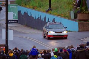 Jake Burke / Eric Schlee Honda Civic on SS15, Lakeshore Drive.