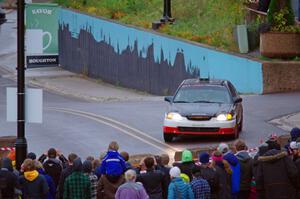 Jake Burke / Eric Schlee Honda Civic on SS15, Lakeshore Drive.