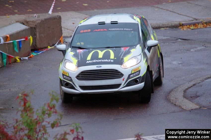 Ryan Booth / Rhianon Gelsomino Ford Fiesta R2T on SS15, Lakeshore Drive.