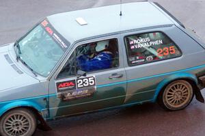 Mark Rokus / Mike Van Alphen VW GTI on SS15, Lakeshore Drive.