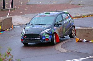 Ryan Sanders / Jimmy Brandt Ford Fiesta on SS15, Lakeshore Drive.