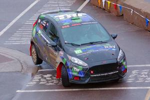 Ryan Sanders / Jimmy Brandt Ford Fiesta on SS15, Lakeshore Drive.