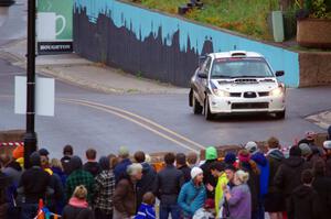 Brad Hayosh / Neil Moser Subaru WRX STi on SS15, Lakeshore Drive.