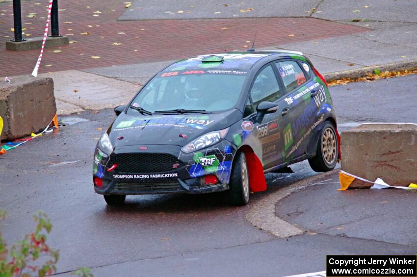 Ryan Sanders / Jimmy Brandt Ford Fiesta on SS15, Lakeshore Drive.