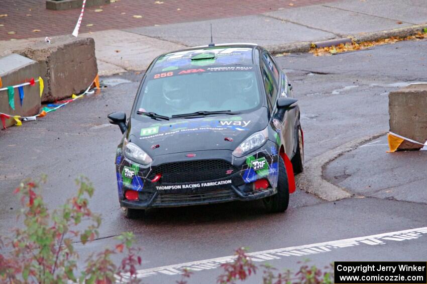 Ryan Sanders / Jimmy Brandt Ford Fiesta on SS15, Lakeshore Drive.