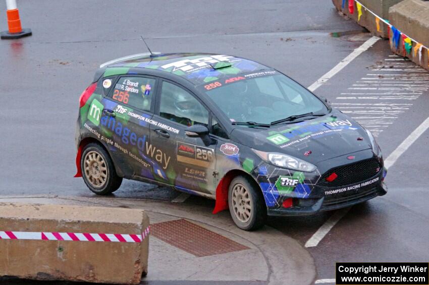 Ryan Sanders / Jimmy Brandt Ford Fiesta on SS15, Lakeshore Drive.