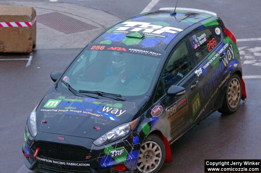 Ryan Sanders / Jimmy Brandt Ford Fiesta on SS15, Lakeshore Drive.