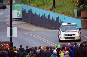 Brad Hayosh / Neil Moser Subaru WRX STi on SS15, Lakeshore Drive.