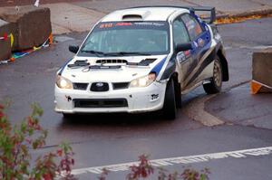 Brad Hayosh / Neil Moser Subaru WRX STi on SS15, Lakeshore Drive.