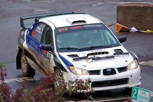 Brad Hayosh / Neil Moser Subaru WRX STi on SS15, Lakeshore Drive.