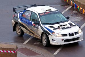 Brad Hayosh / Neil Moser Subaru WRX STi on SS15, Lakeshore Drive.