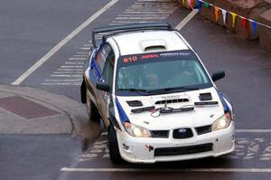 Brad Hayosh / Neil Moser Subaru WRX STi on SS15, Lakeshore Drive.