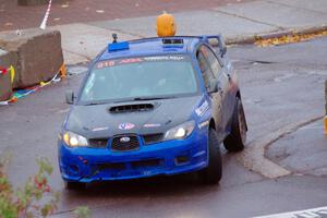 Zach Whitebread / Cameron Carr Subaru WRX STi on SS15, Lakeshore Drive.