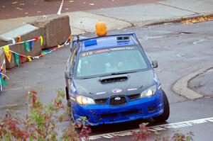 Zach Whitebread / Cameron Carr Subaru WRX STi on SS15, Lakeshore Drive.