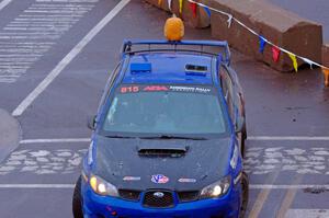 Zach Whitebread / Cameron Carr Subaru WRX STi on SS15, Lakeshore Drive.