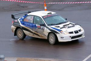 Brad Hayosh / Neil Moser Subaru WRX STi on SS15, Lakeshore Drive.