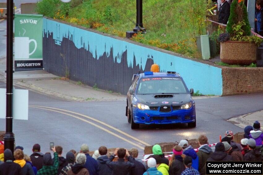 Zach Whitebread / Cameron Carr Subaru WRX STi on SS15, Lakeshore Drive.